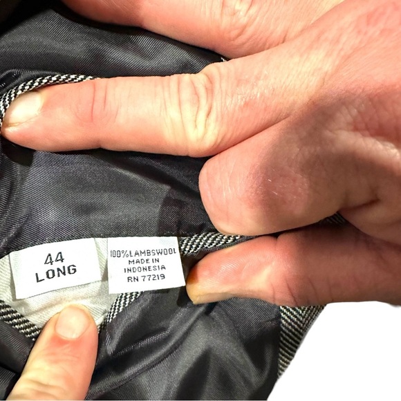 Joesph & Feiss 100% Lambswool Mens Grey & Black Stripe Sports Jackets Size 44L - Picture 12 of 16